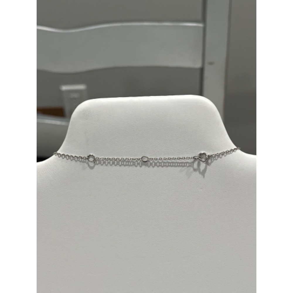 Heart Pendant Necklace Silver Tone Chain Minimalist‎ Modern Fashion Jewelry - Picture 3 of 4